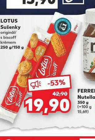 Kaufland Lotus sušenky nabídka