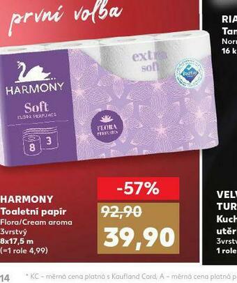 Kaufland Harmony toaletní papír nabídka