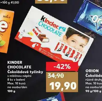Kaufland Kinder schocolate nabídka