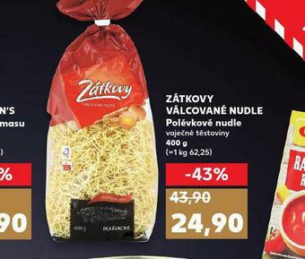 Kaufland Zátkovy válcované nudle nabídka
