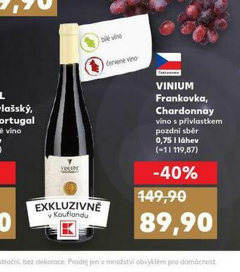 Kaufland Vinium chardonnay nabídka