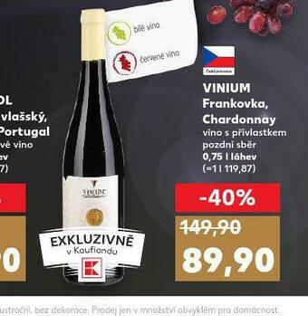 Kaufland Vinium frankovka nabídka