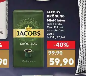 Kaufland Káva jacobs krönung mletá káva nabídka