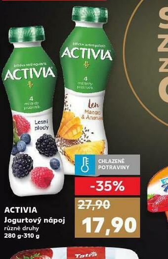 Kaufland Activia jogurtový nápoj nabídka