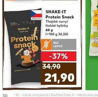 Kaufland Shake-it protein snack nabídka