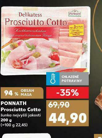Kaufland Prosciutto cotto nabídka