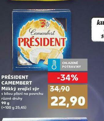 Kaufland Président camembert nabídka