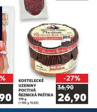 Kaufland Kostelecké uzeniny poctivá řeznická paštika nabídka