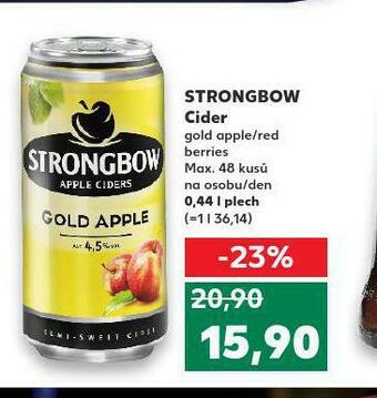 Kaufland Strongbow cider nabídka