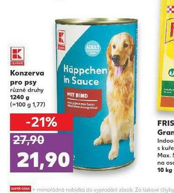 Kaufland Konzerva pro psy nabídka