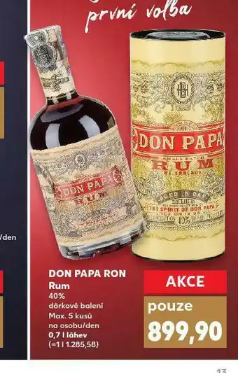 Kaufland Don papa ron rum nabídka