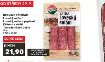 Kaufland Klobása s chilli nabídka