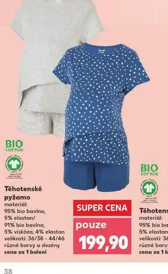 Kaufland Těhotenské pyžamo nabídka