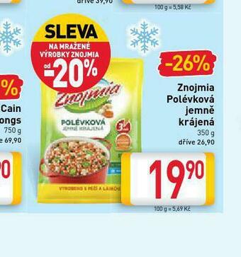 Billa Znojmia polévková jemně krájená nabídka