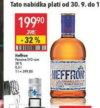 Globus Heffron panama 5yo rum nabídka