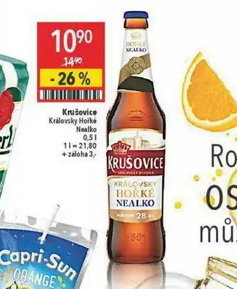 Globus Pivo krušovice hořké nealko nabídka