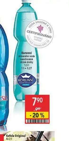 Globus Korunní neochucená nabídka