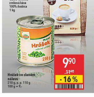 Globus Hrášek ve slaném nálevu nabídka