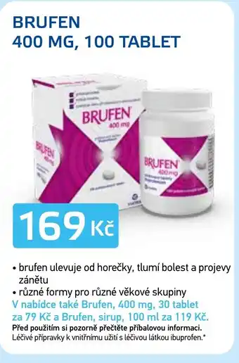 Lékárna AGEL BRUFEN 400 MG, 100 TABLET nabídka