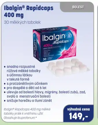 PharmaPoint Ibalgin Rapidcaps 400 mg nabídka