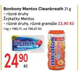 Žabka Bonbony Mentos Cleanbreath 21 g nabídka