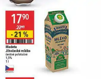 Globus Madeta jihočeské mléko 1,5% nabídka