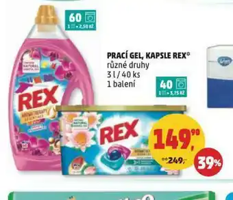 Penny Market Rex prací gel, kapsle nabídka