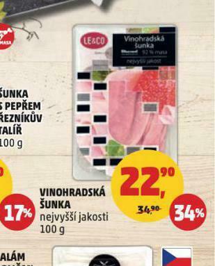 Penny Market Vinohradská šunka nabídka