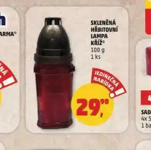 Penny Market Skleněná hřbitovní lampa kříž nabídka
