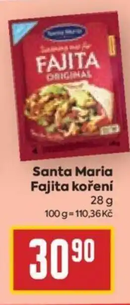 Billa Santa Maria Fajita koření nabídka