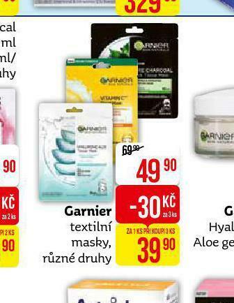 Teta Garnier textilní masky nabídka