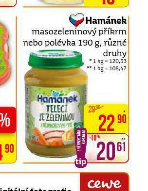 Teta Hamánek masozeleninový příkrm nabídka