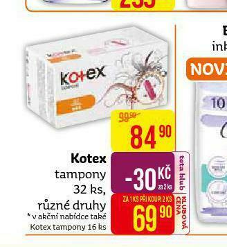 Teta Kotex tampony nabídka