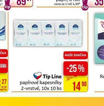 Teta Tip line papírové kapesníky nabídka