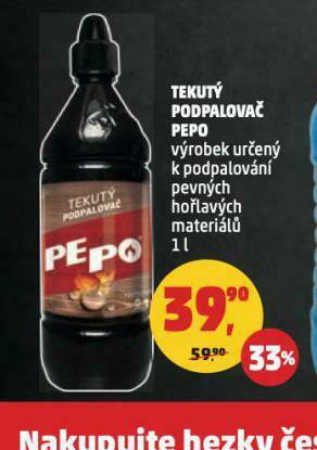 Penny Market Pepo pevný podpalovač nabídka