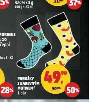 Penny Market Ponožky s barevným motivem nabídka
