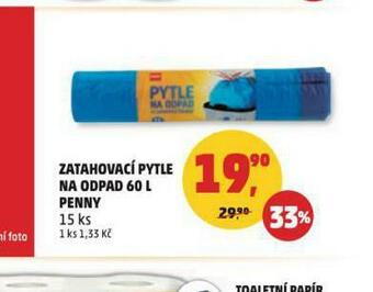 Penny Market Zatahovací pytle na odpad nabídka