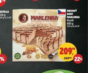 Penny Market Medový dort marlenka nabídka