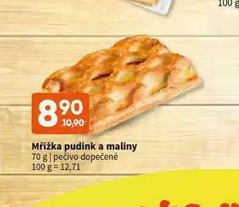Terno Mřížka s pudinkem a malinami nabídka