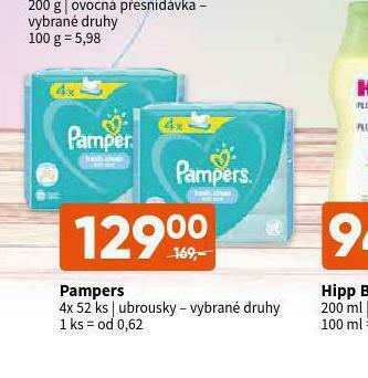 Terno Pampers vlhčené ubrousky nabídka