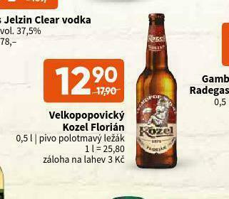 Terno Pivo velkopopovický kozel florián nabídka