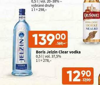 Terno Boris jelzin clear vodka nabídka