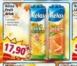 Norma Relax fruit drink nabídka