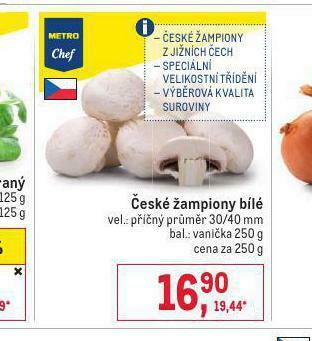 Makro České žampiony bílé nabídka