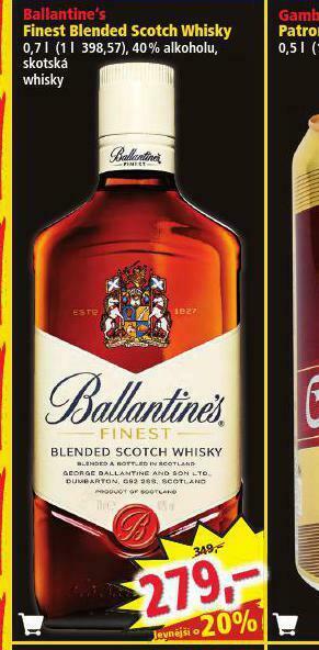 Norma Ballantine´s finest blended scotch whisky nabídka