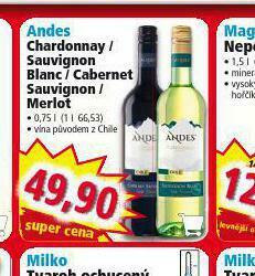 Norma Andes chardonnay / sauvignon blanc / cabernet sauvignon / merlot nabídka