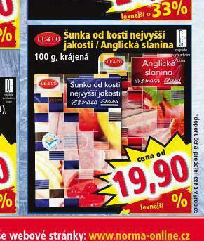 Norma Anglická slanina nabídka