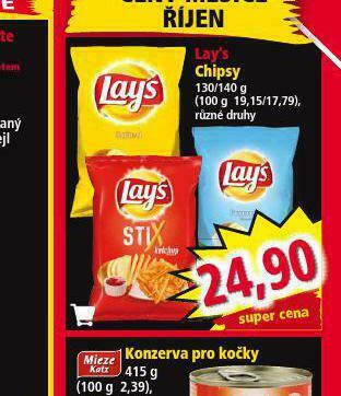 Norma Lay´s chipsy nabídka