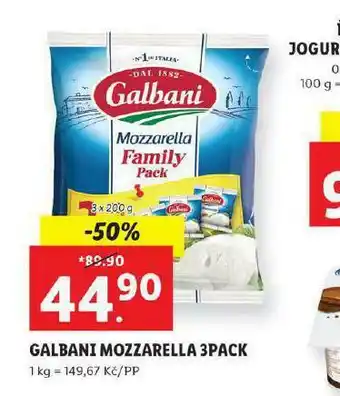 Lidl Mozzarella 3pack nabídka