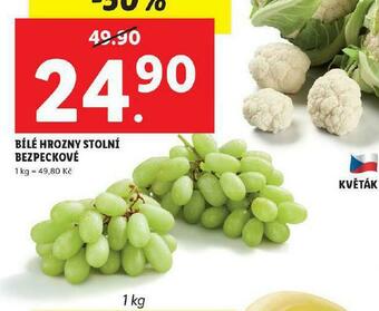 Lidl Bílé hrozny stolní bezpeckové nabídka